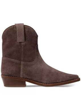 MICHAEL Michael Kors Taupe Suede Western Ankle Boot